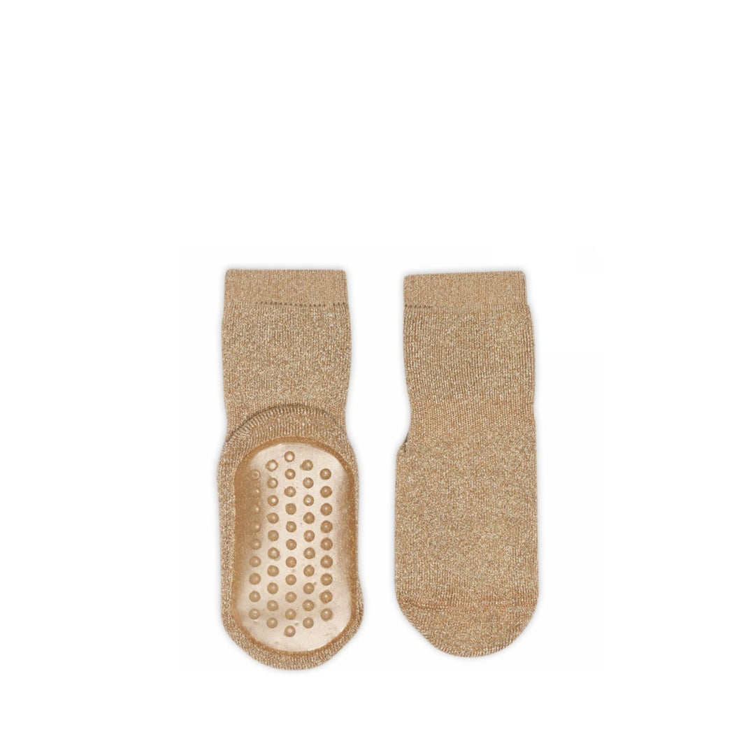 Celina glitter socks anti-slip - Golden Tan – mp Denmark