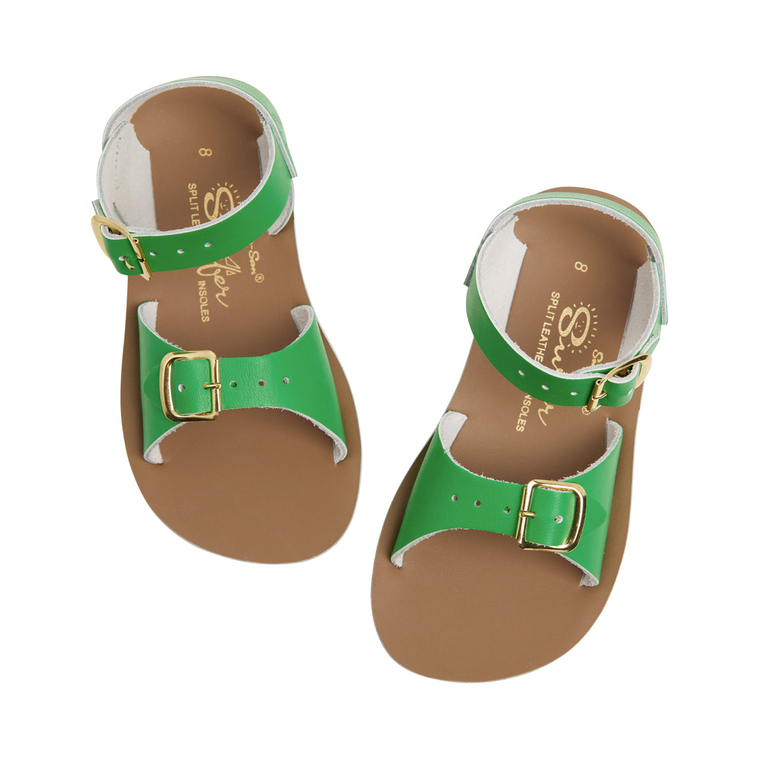 Groene kindersandalen van Salt Water – model Surfer met verstelbare gespen voor meisjes
