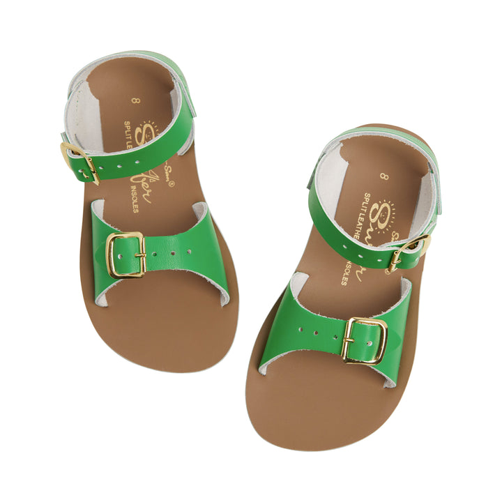 Groene kindersandalen van Salt Water – model Surfer met verstelbare gespen voor meisjes