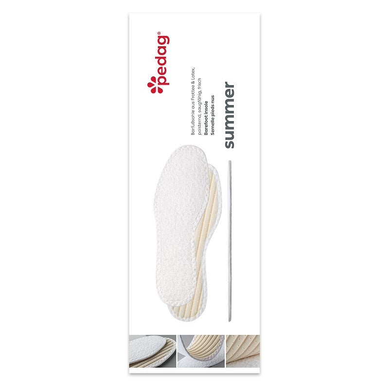 Witte Pedag Summer inlegzool van katoen voor ademend comfort in kinderschoenen