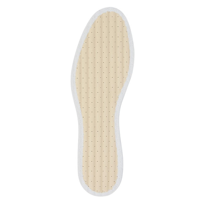 Onderkant van de Pedag Summer inlegzool met geperforeerd latex voor ventilatie en comfort in kinderschoenen