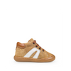 Veterschoen bruin met witte accenten