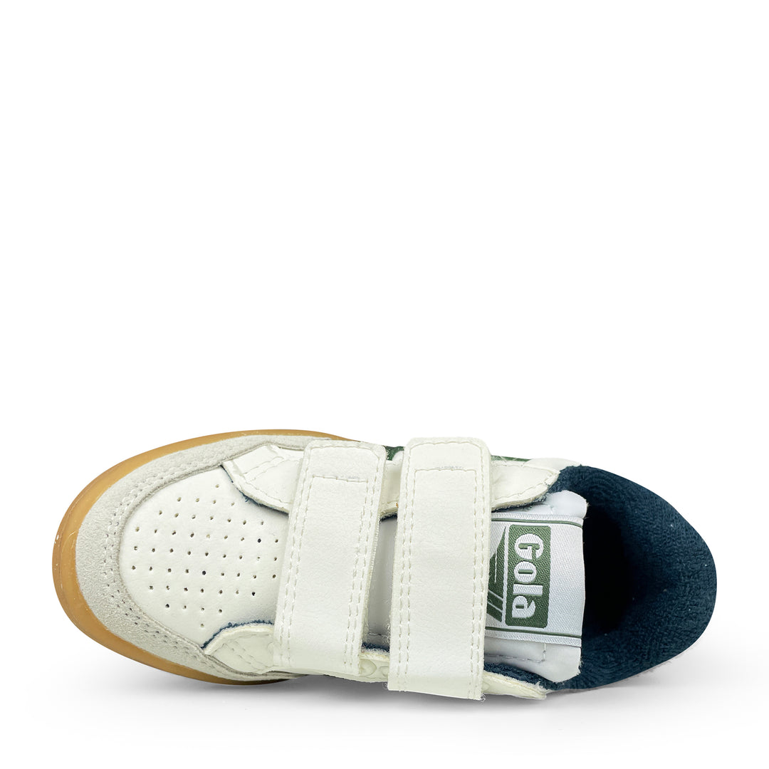 Bovenaanzicht van Gola Eagle kindersneaker met dubbele klittenbandsluiting