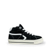 Halfhoge sneaker zwart met wit