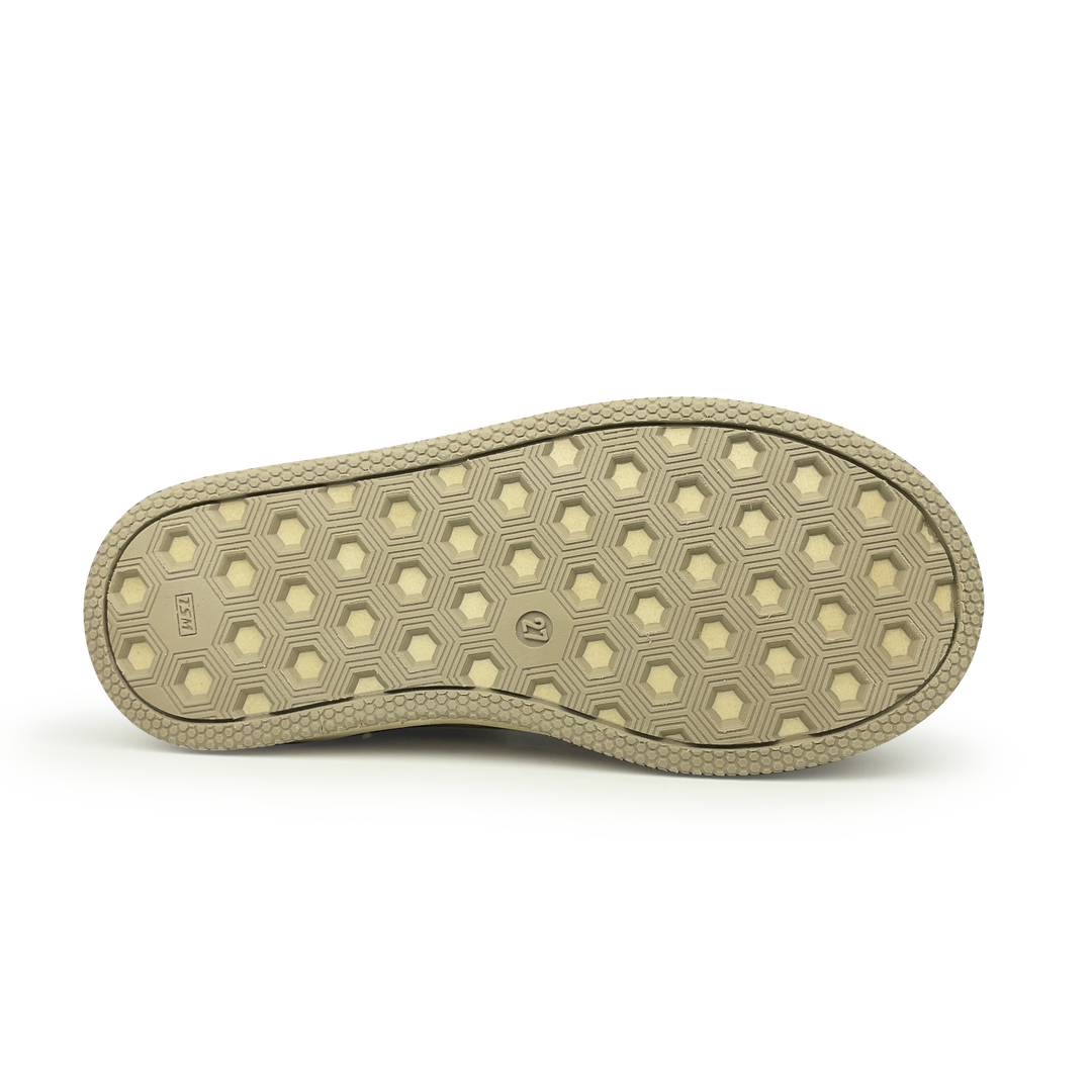 Hoge sneaker met bruin en zilver
