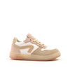 Lage sneaker roze, wit en beige