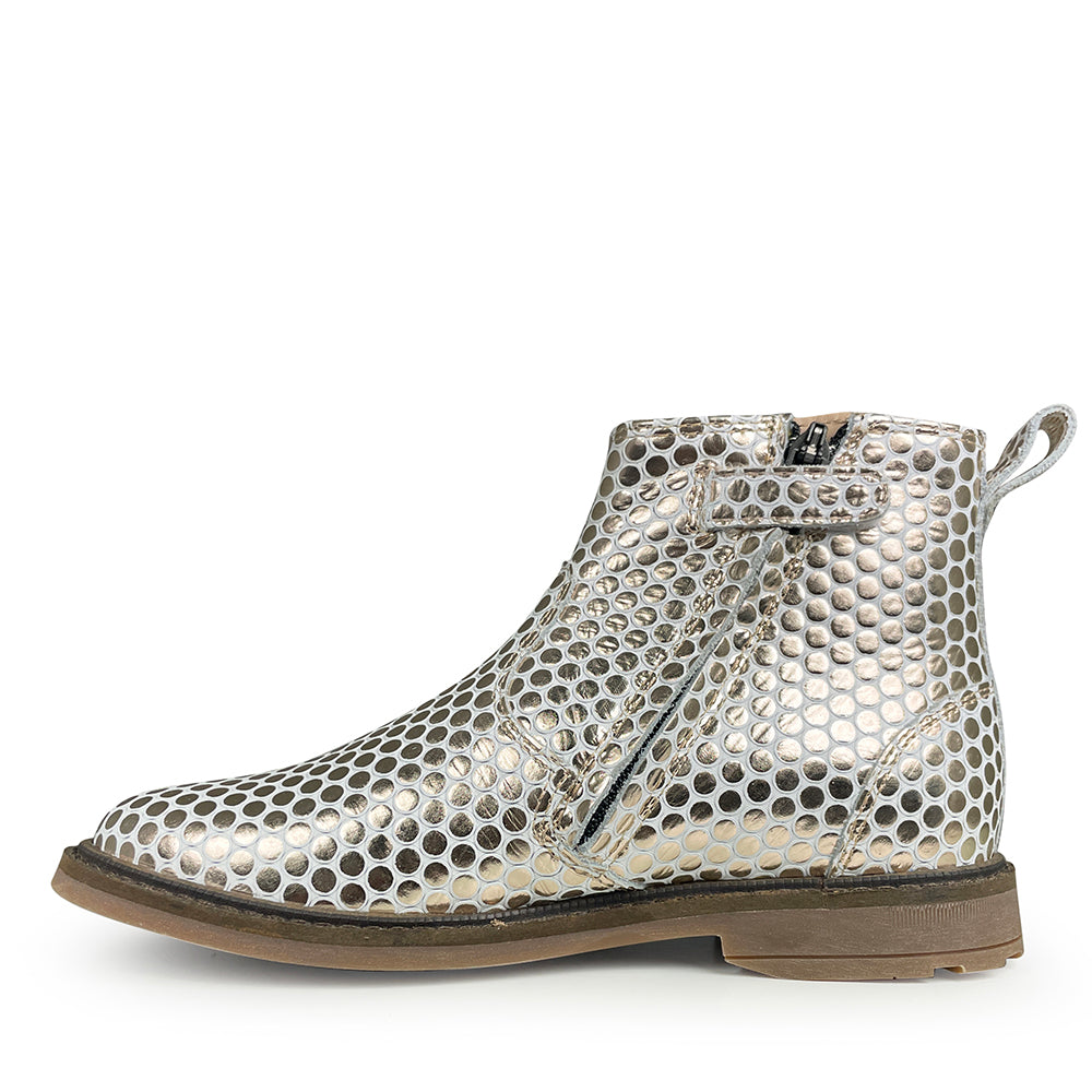 Zilveren laars van Pom D'api met ritssluiting