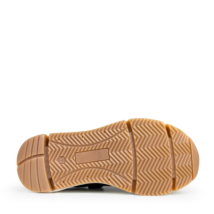 Bruine gripzool van Ocra runner bruin en groen