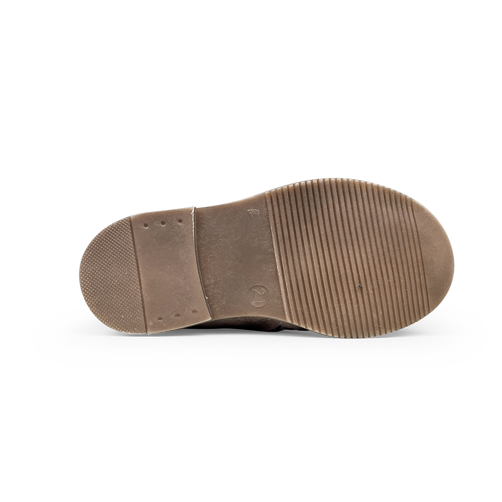 Brown boot with butterfly