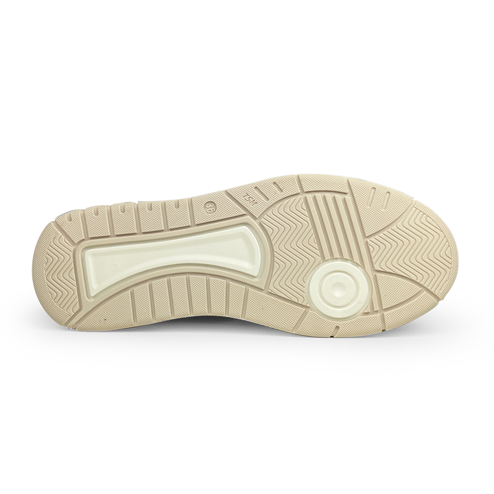 Witte sneaker zilver/blauw