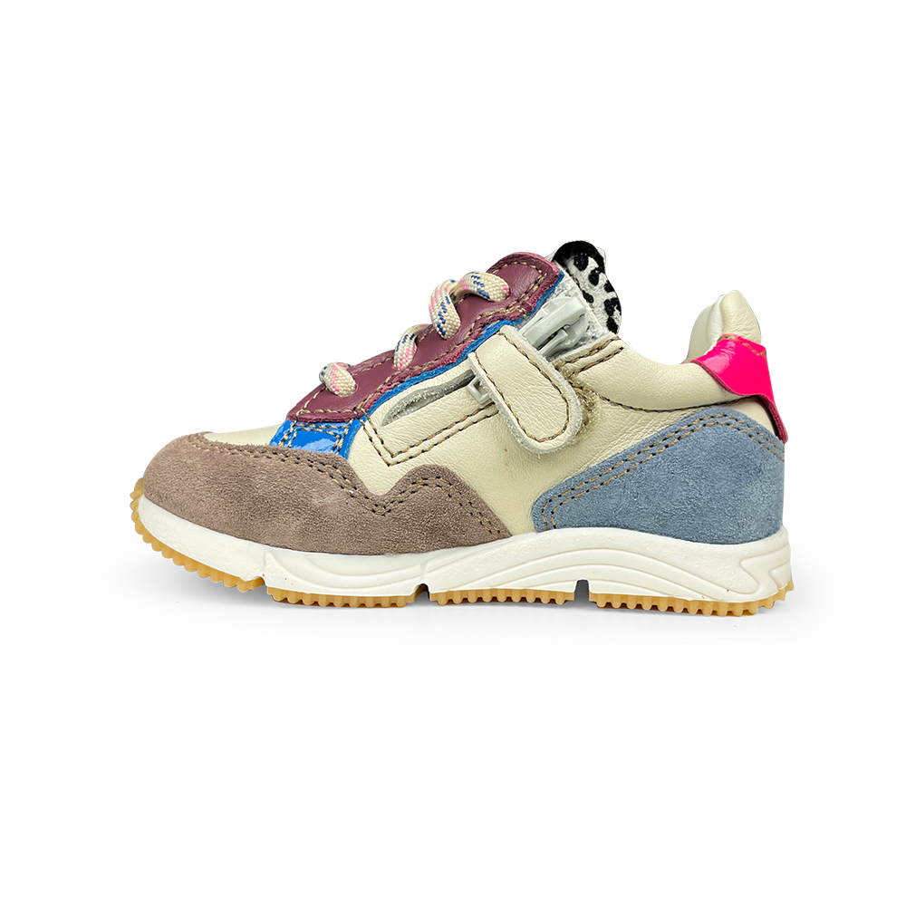 Runner paars, blauw en luipaard