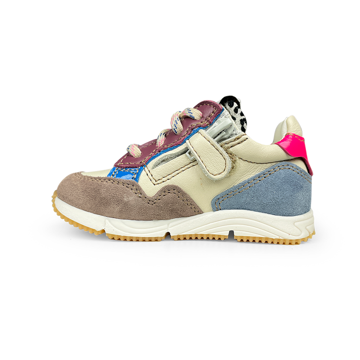 Runner paars, blauw en luipaard