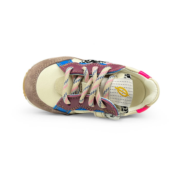 Runner paars, blauw en luipaard