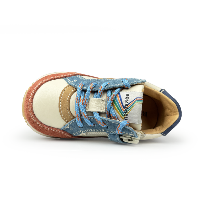 Runner rood, bruin, blauw, geel en paars