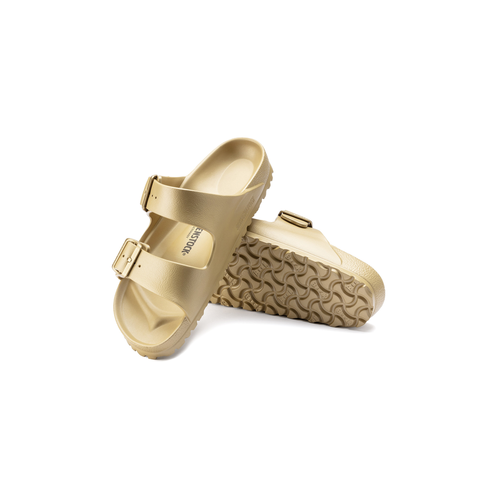 Birkenstock Arizona EVA glamour goud set van twee slippers met zichtbare profielzool waterdicht en lichtgewicht