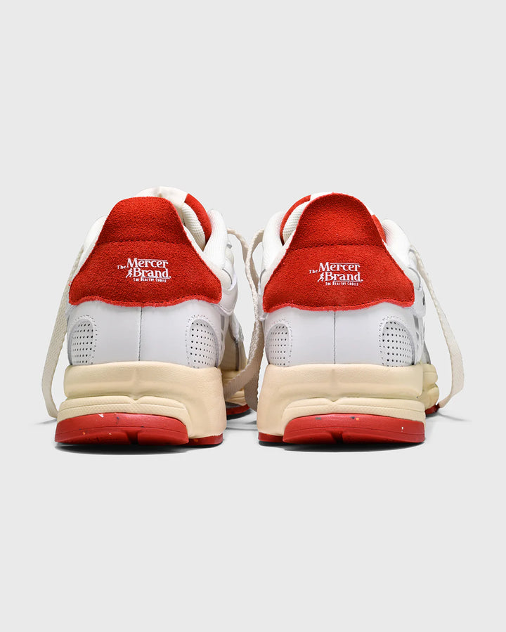 Rode hiel met logo van Mercer Re-Run sneakers, geschikt voor tieners en volwassenen