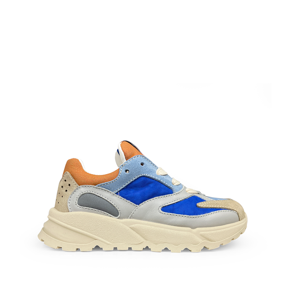 Sneaker wit en blauw