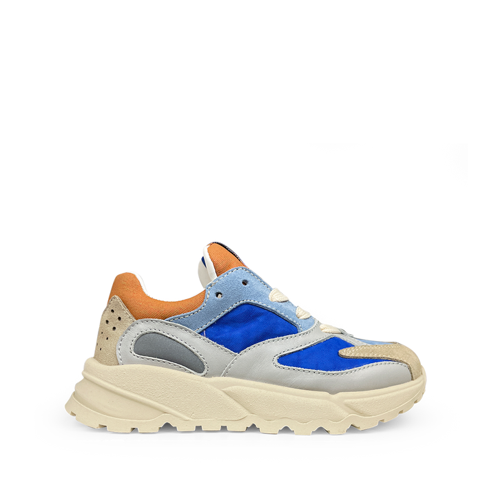 Sneaker wit en blauw