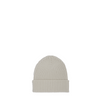 Beige geribde muts