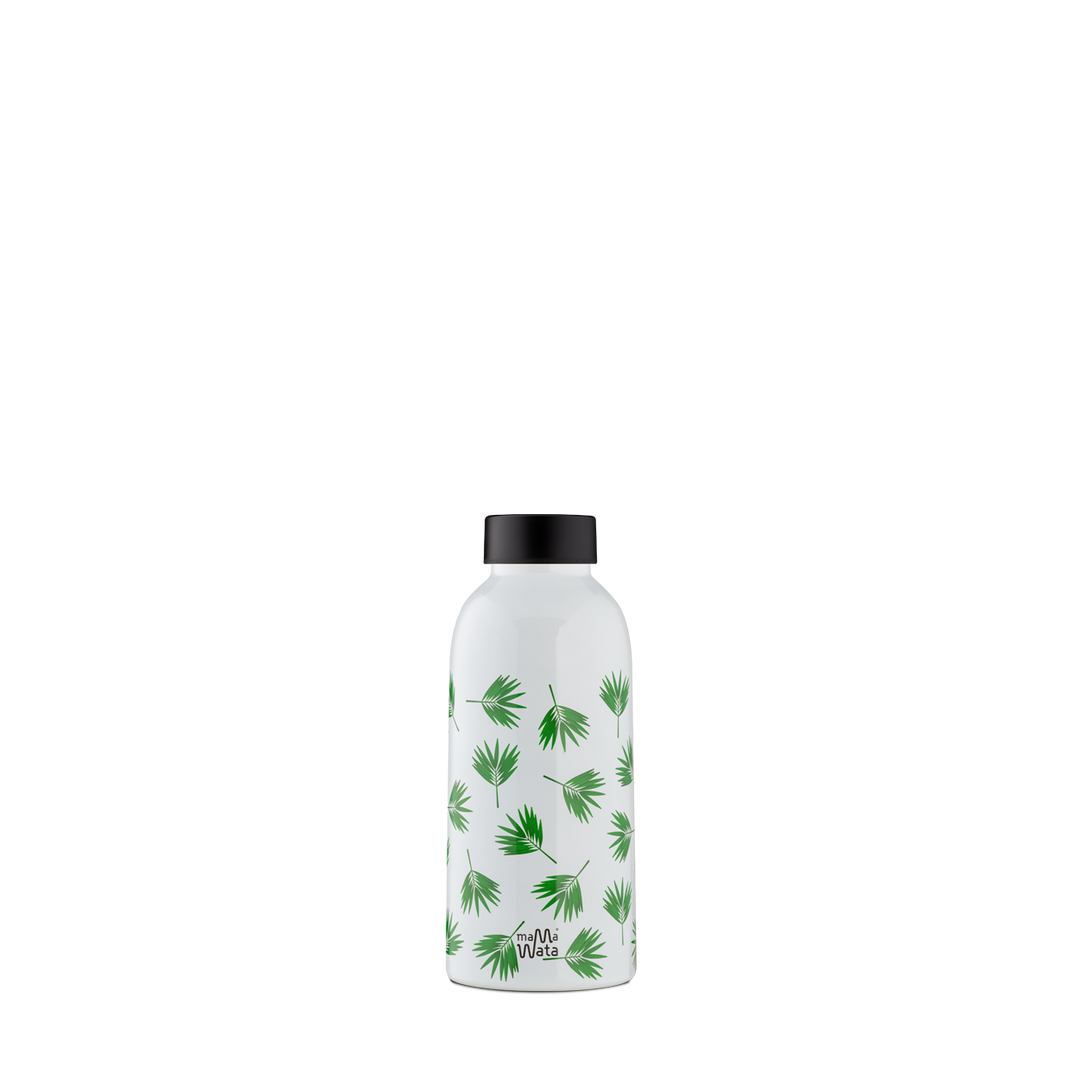 Thermofles MamaWata wit met palm bladeren