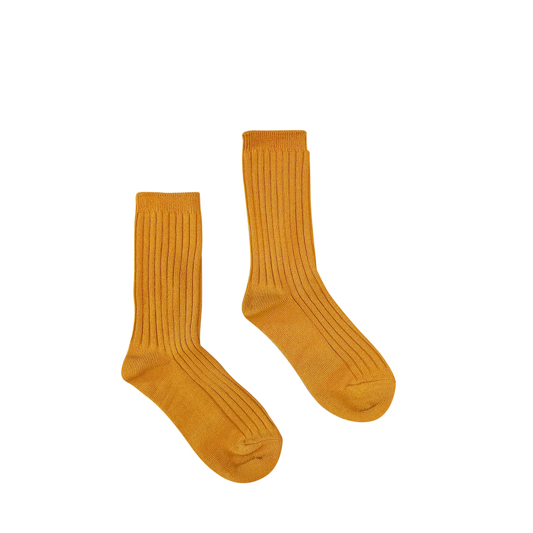 Yellow ribbed sock DOREMI