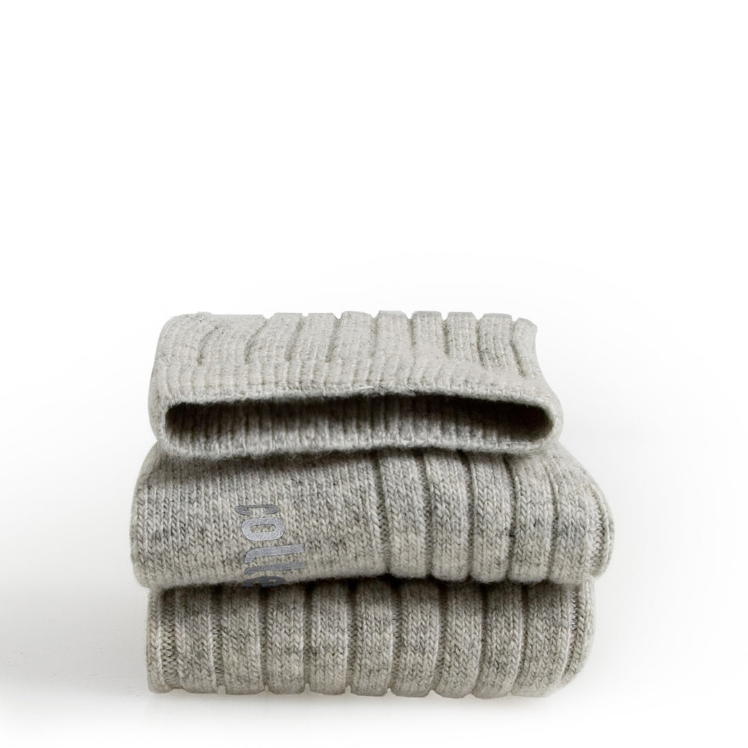 Mid-high socks wool-cashmere light grey
