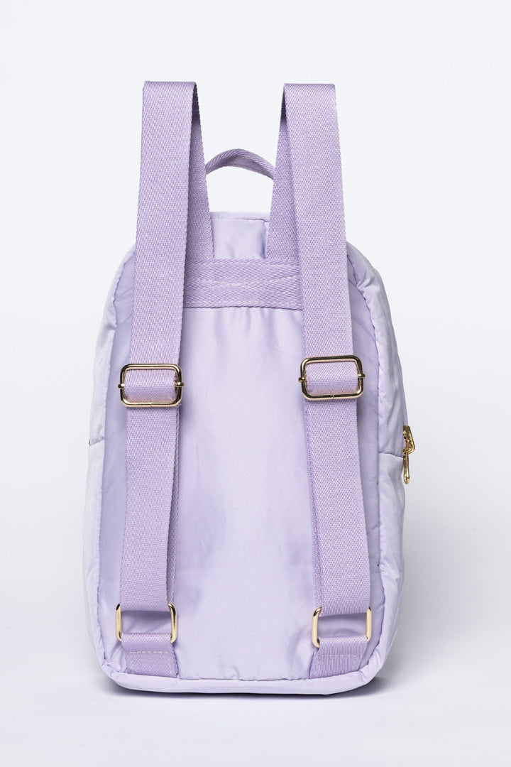 Paarse rugzak mini puffy