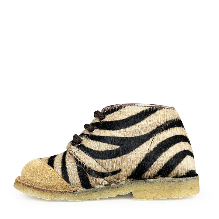 Zebra ankle boots