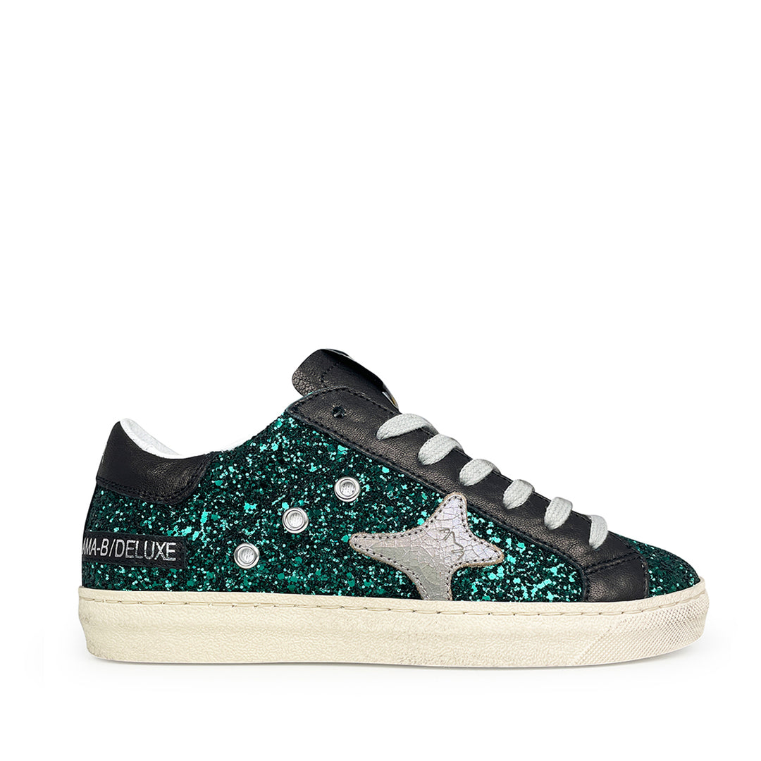 Sneaker groen glitter