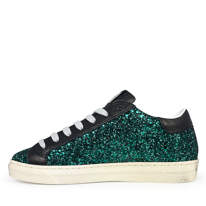 Sneaker groen glitter