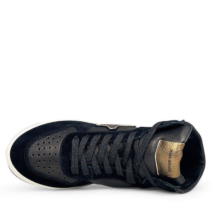 Sneaker zwart / brons