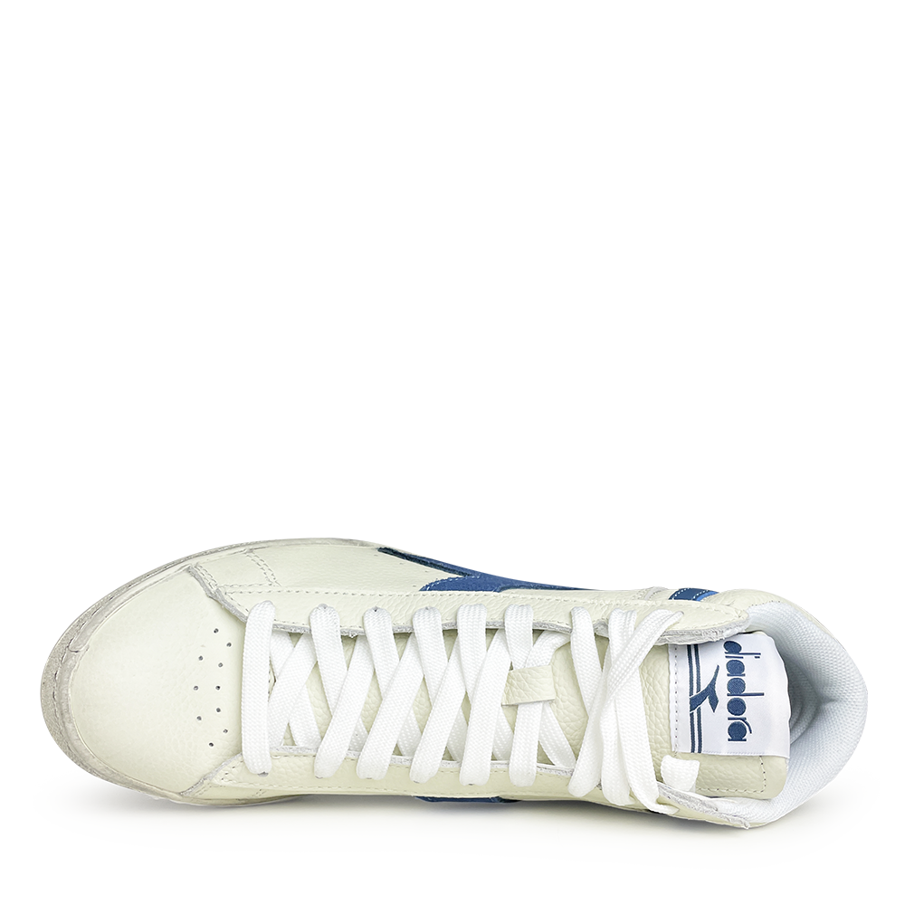 Sneaker ecru / blauw