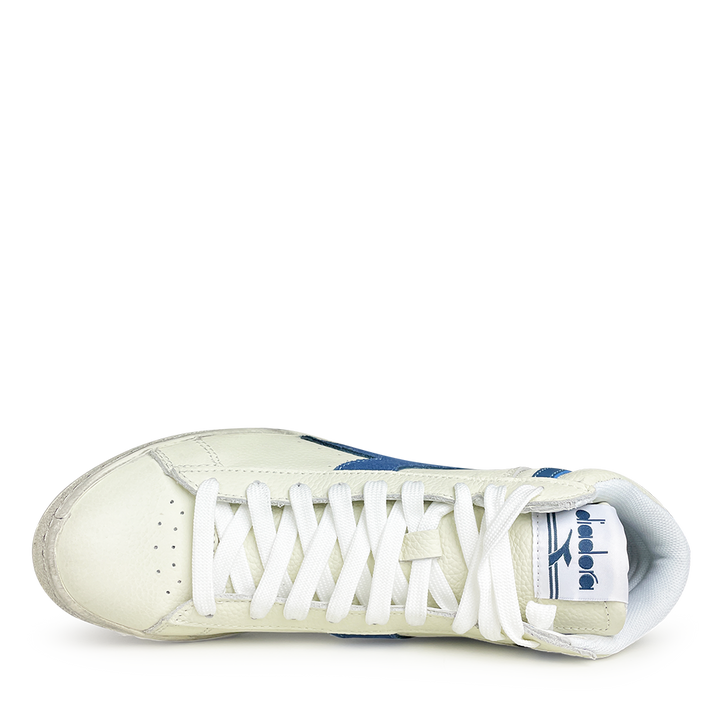 Sneaker ecru / blauw