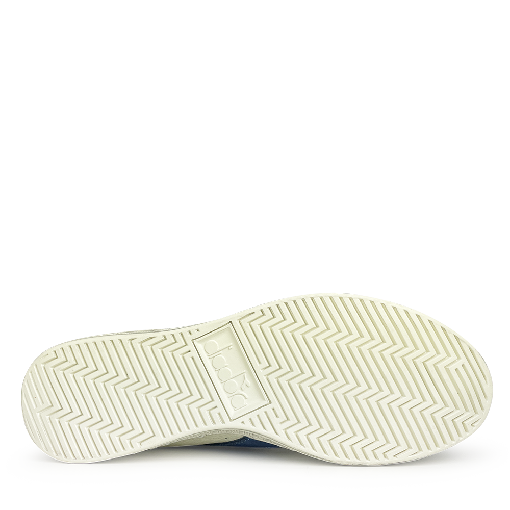 Sneaker ecru / blauw