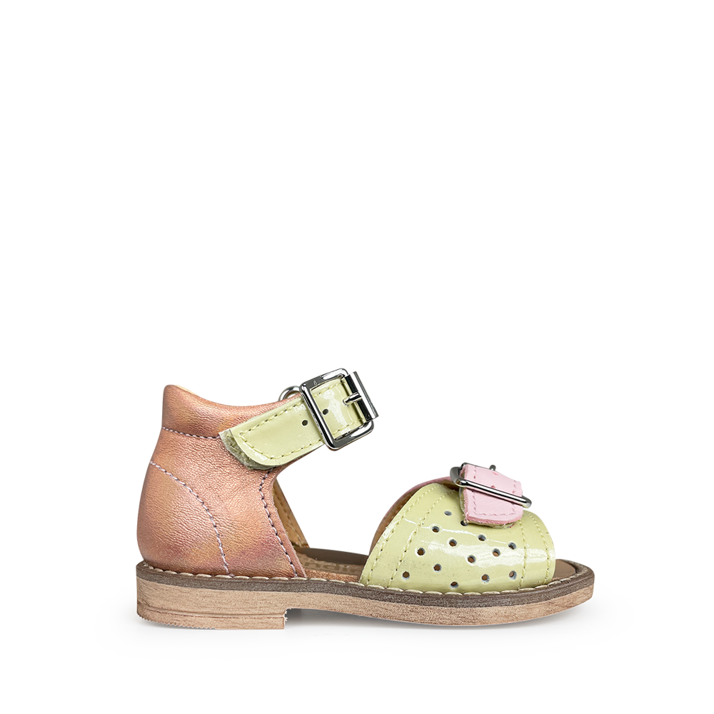 Sandaal metallic en pastel