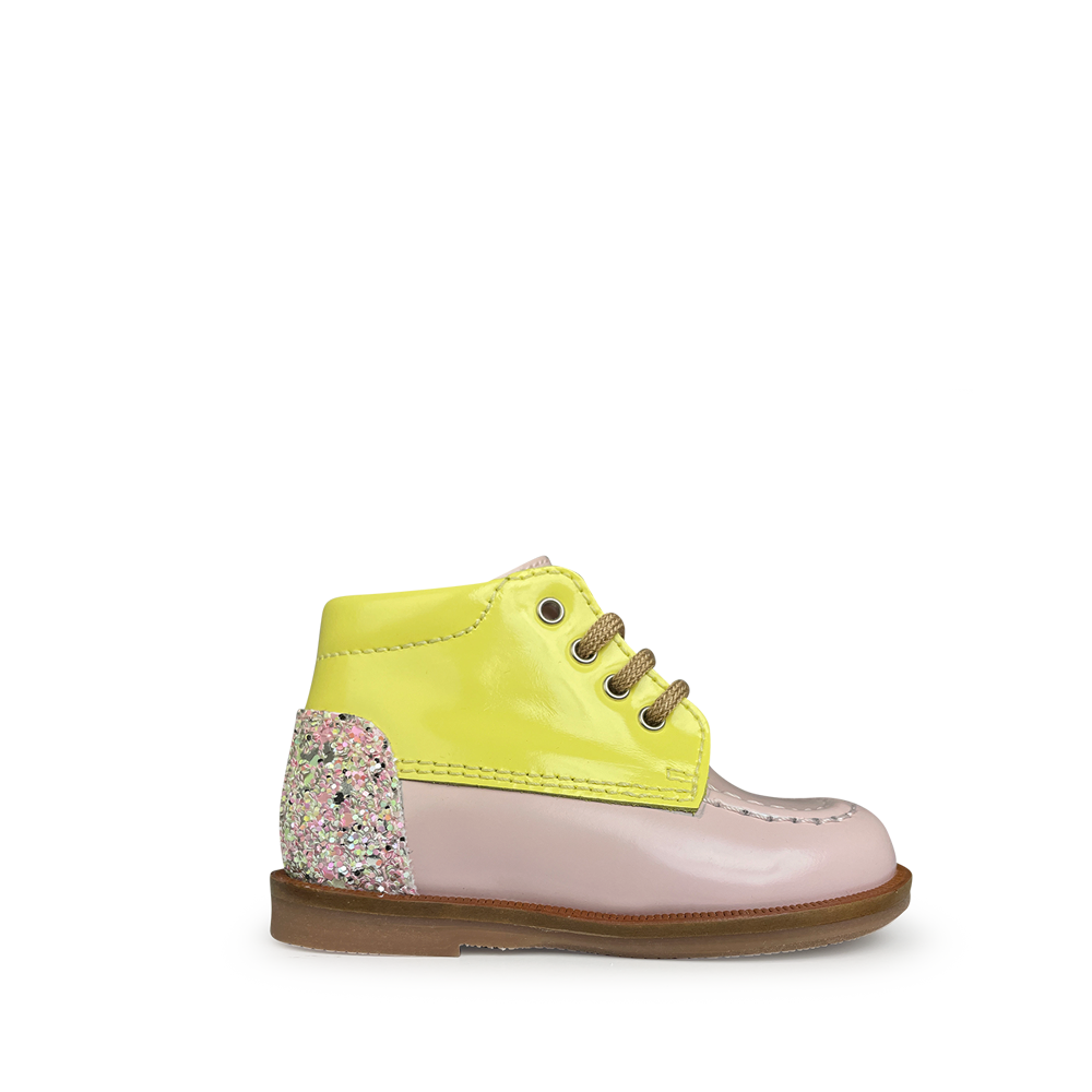 Veterschoen roze / geel