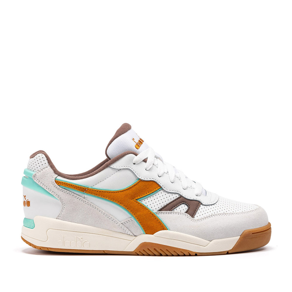 Sneaker white / rust / blue