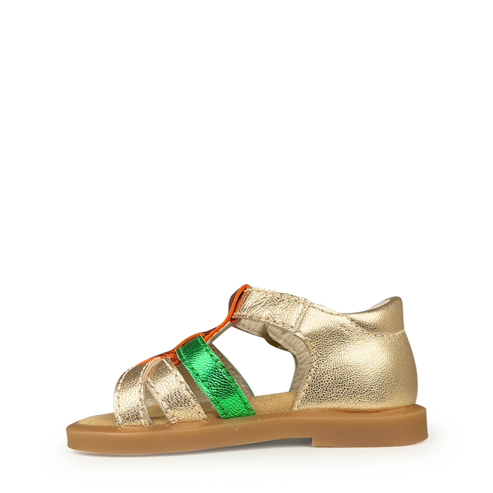 Sandaal goud / multicolor