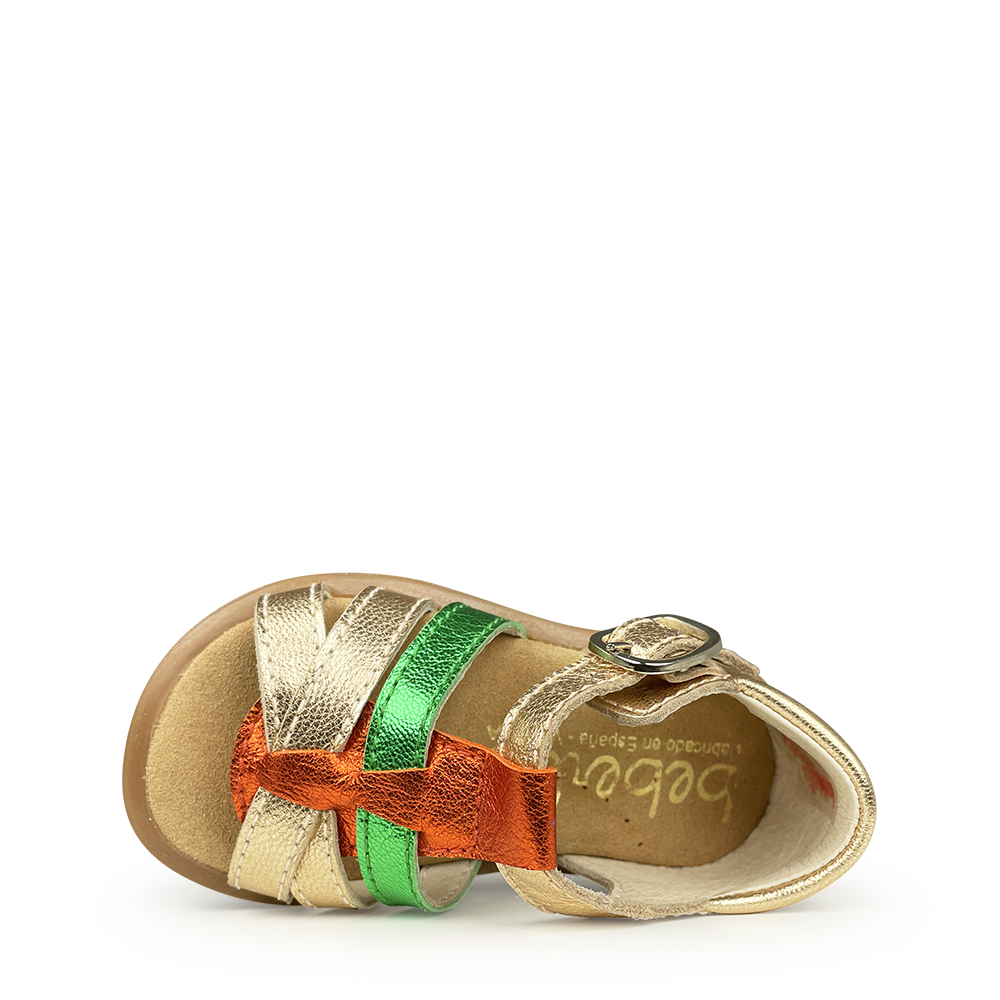 Sandaal goud / multicolor