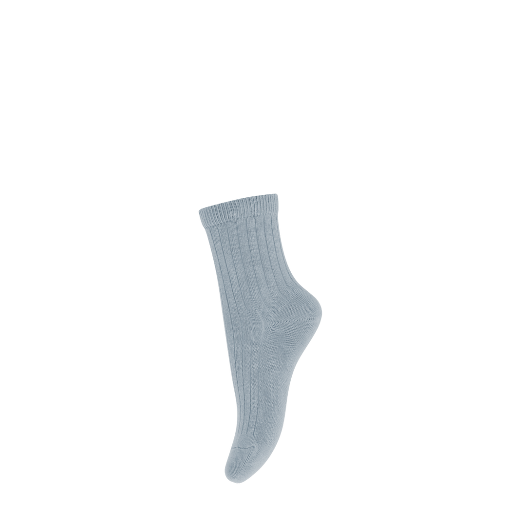 Cotton rib socks blue