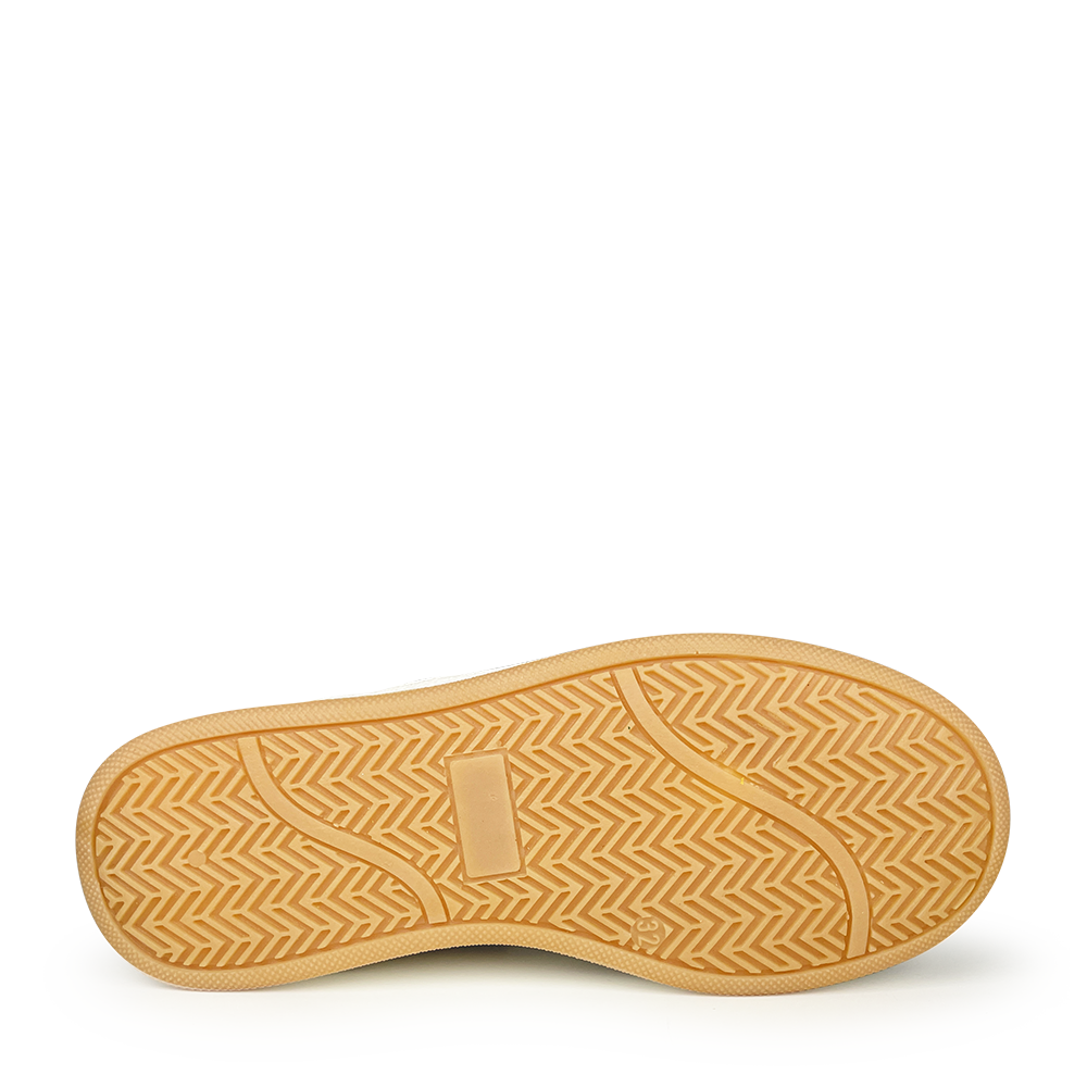 Sneaker wit met bruin