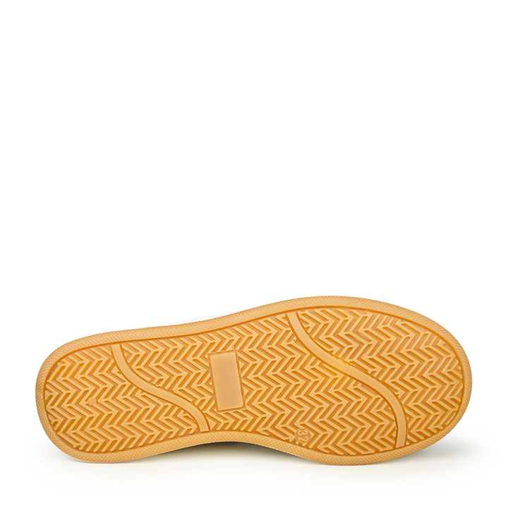 Sneaker wit met bruin