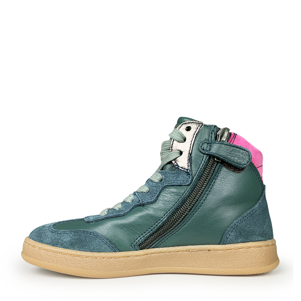 Sneaker met roze touch