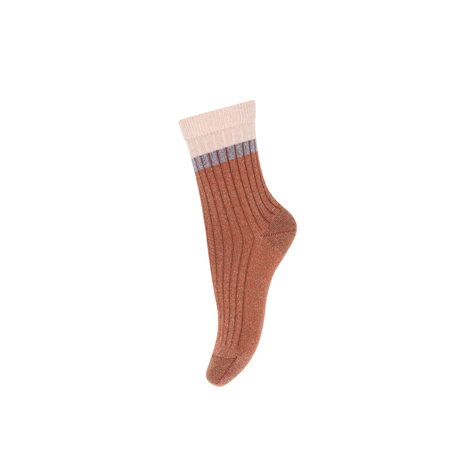Copper glitter sock