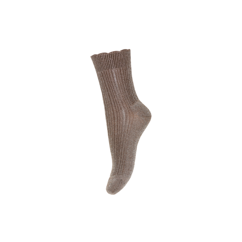 Brown glitter sock