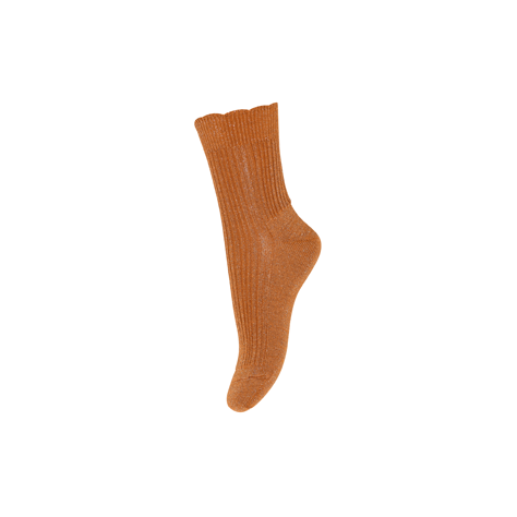 Orange glitter sock