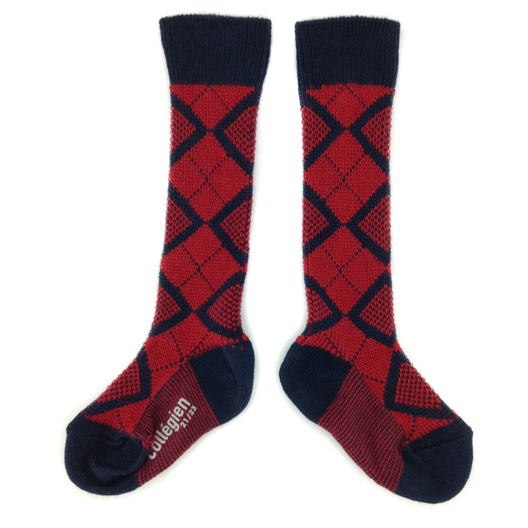 Retro kous rood zwart