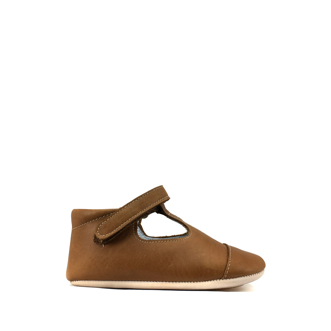 Bruin ballerina préstapschoentje
