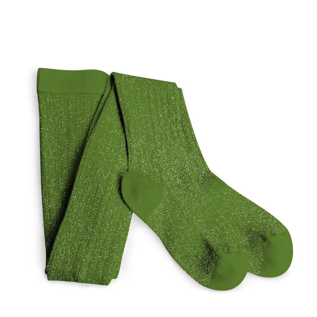 Pois gourmand ribbed lurex tights