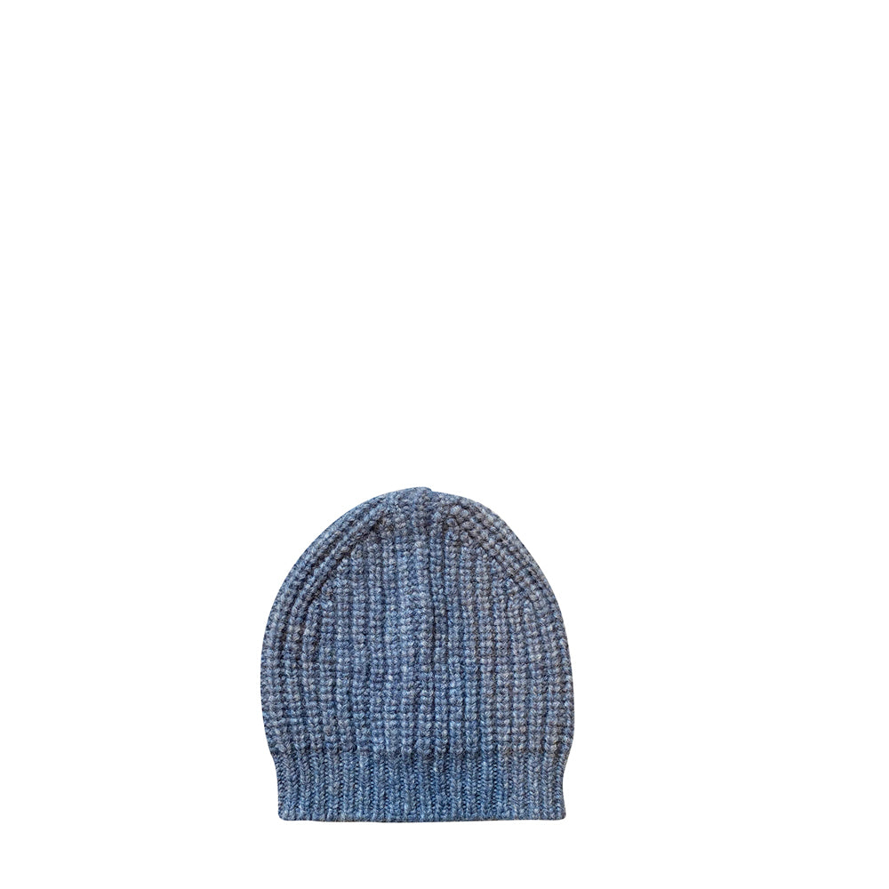 Blauwe gebreide muts Aymara
